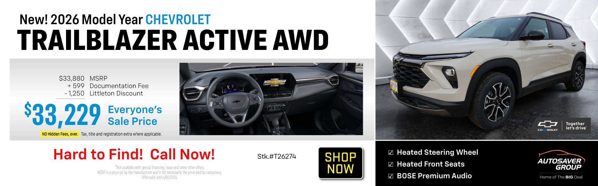 SHOP NEW CHEVROLET DEALS NEAR LITTLETON, NH