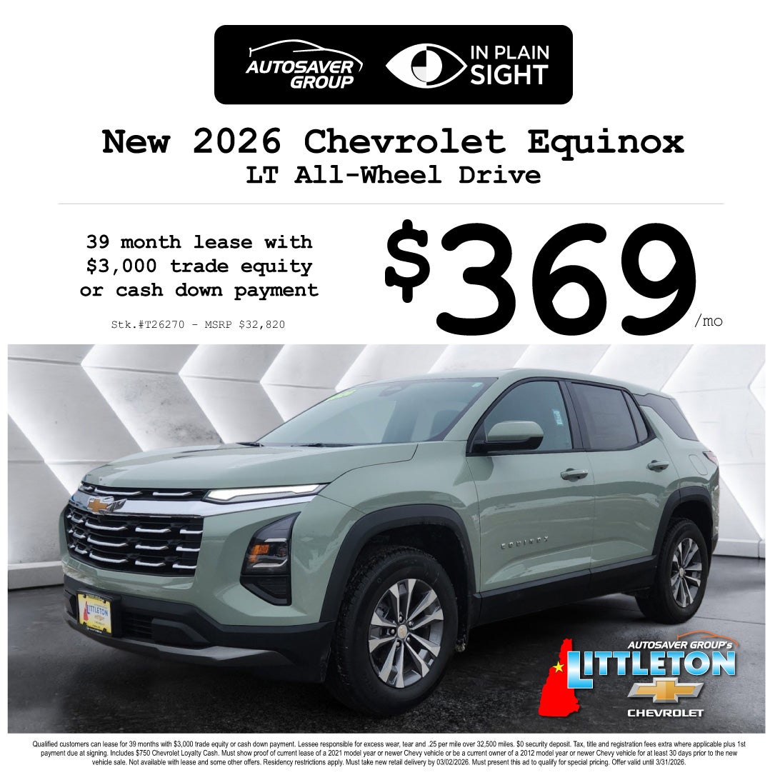 SHOP NEW CHEVROLET DEALS NEAR LITTLETON, NH
