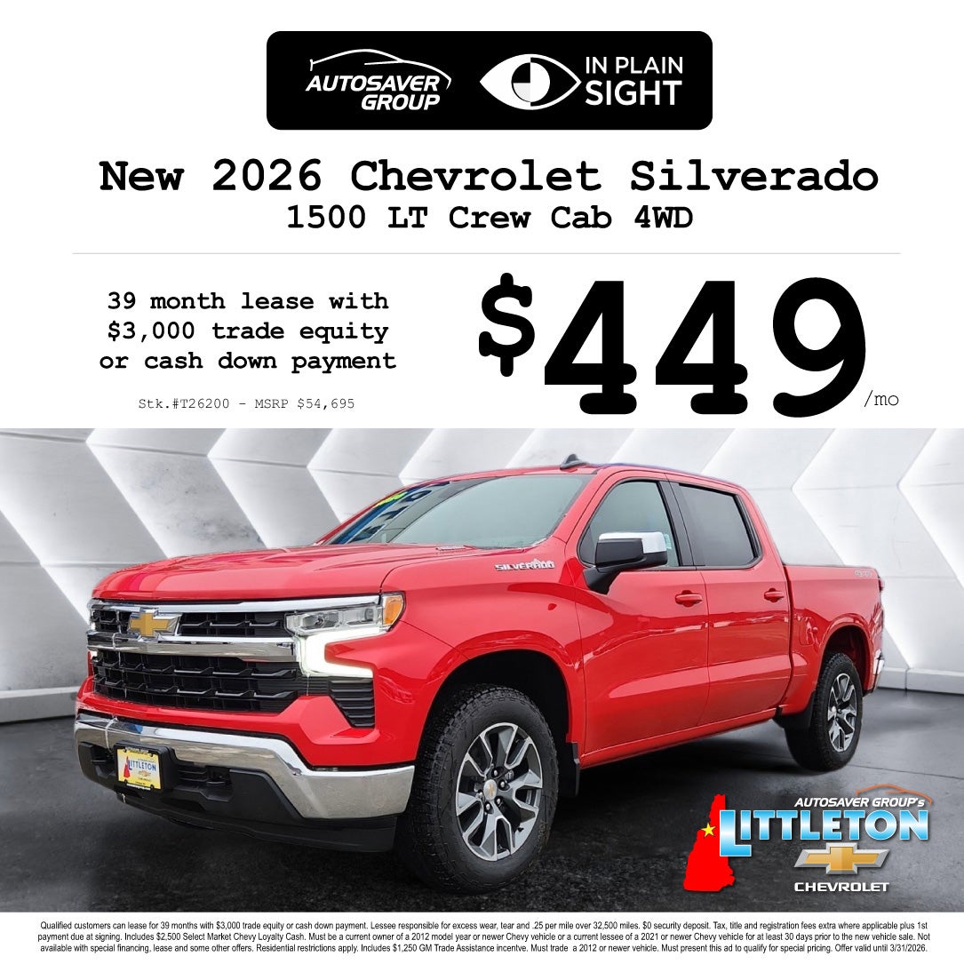 SHOP NEW CHEVROLET DEALS NEAR LITTLETON, NH