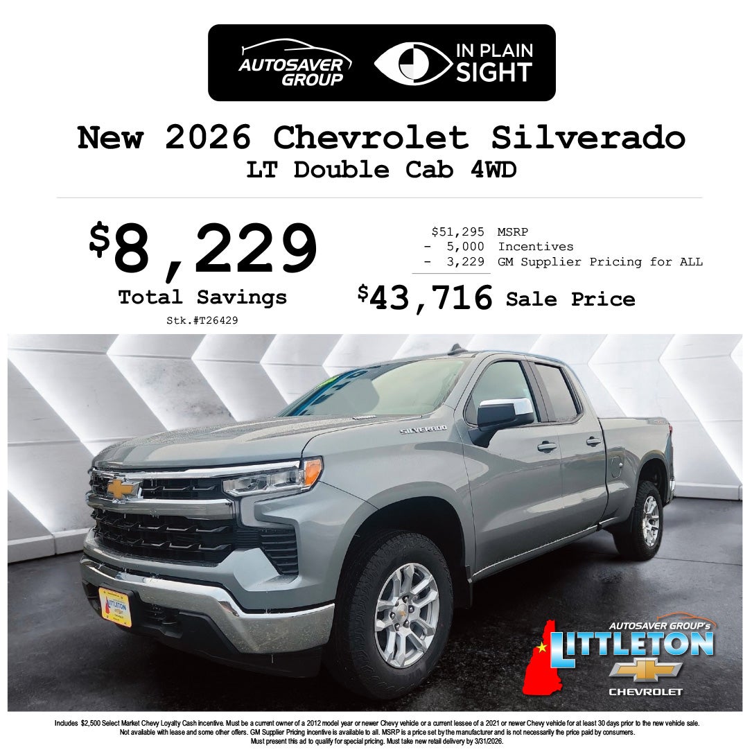 SHOP NEW CHEVROLET DEALS NEAR LITTLETON, NH