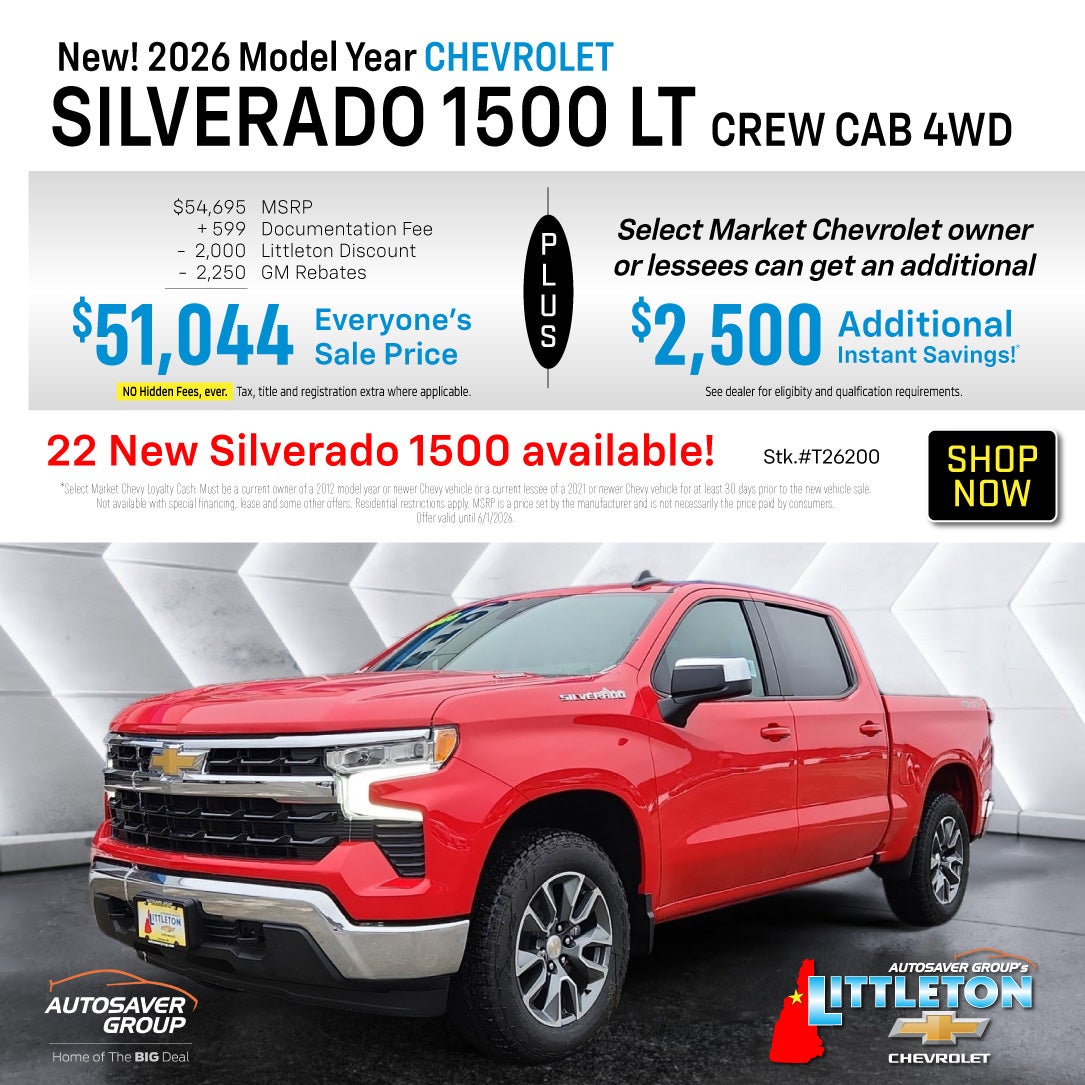 SHOP NEW CHEVROLET NEAR LITTLETON, NH