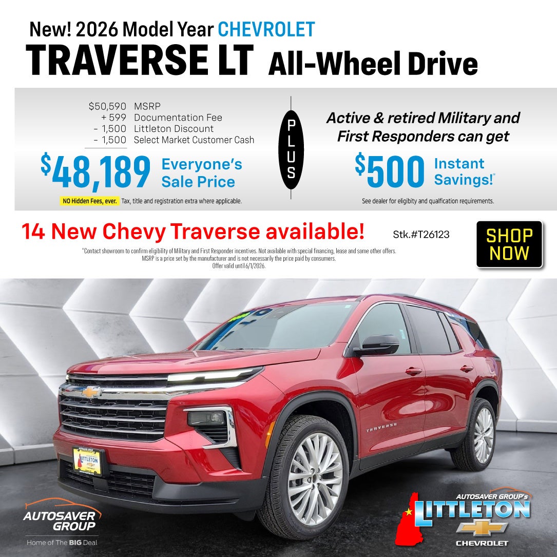 SHOP NEW CHEVROLET NEAR LITTLETON, NH